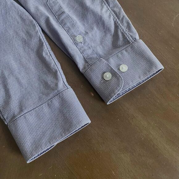 John Varvatos Star USA Slim Fit Shirt Men Size Small 15 32/33 Lavender Check - Picture 7 of 8